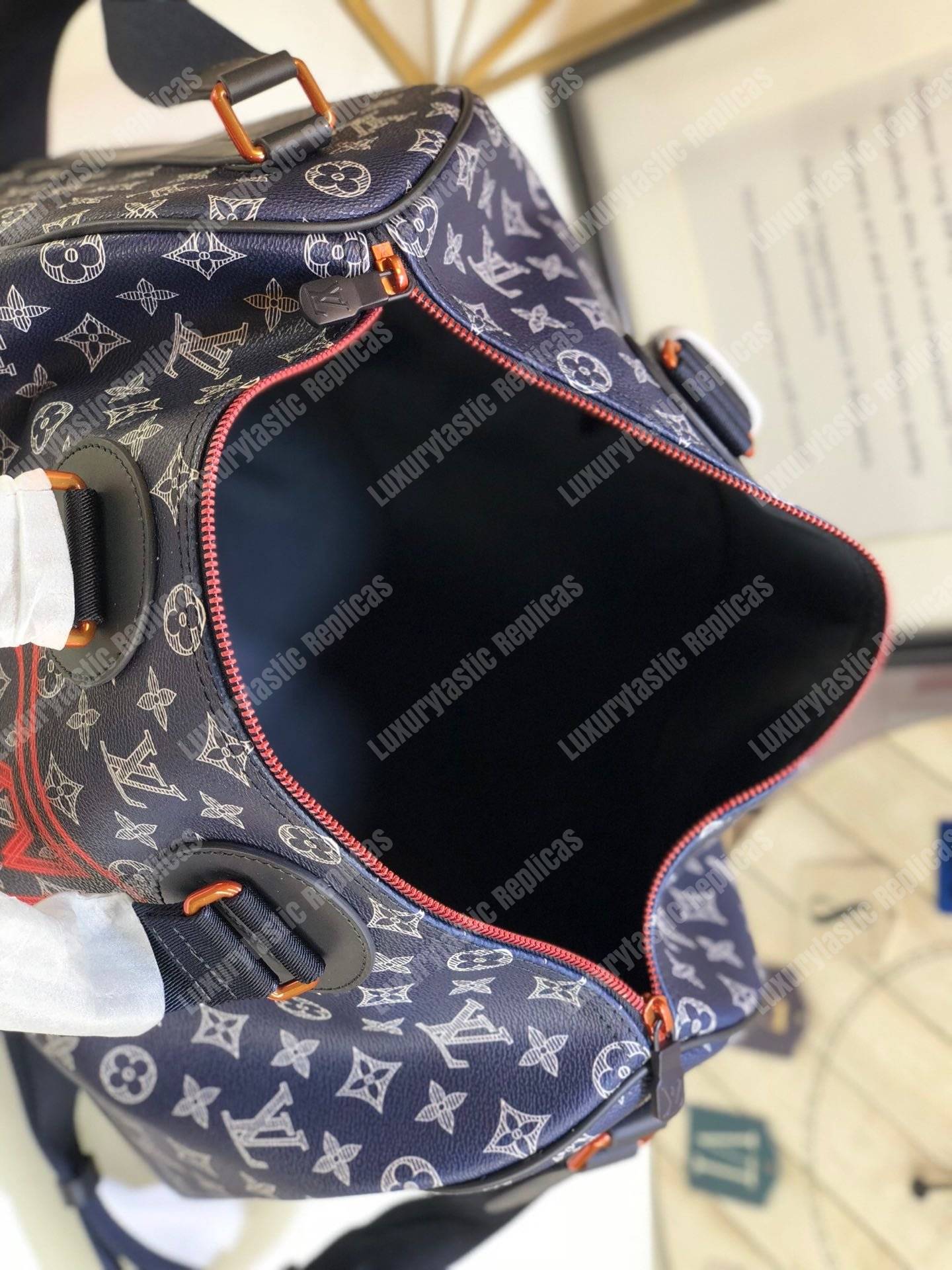 LV Speedy Bandouliere 40 Monogram Upside Down Canvas