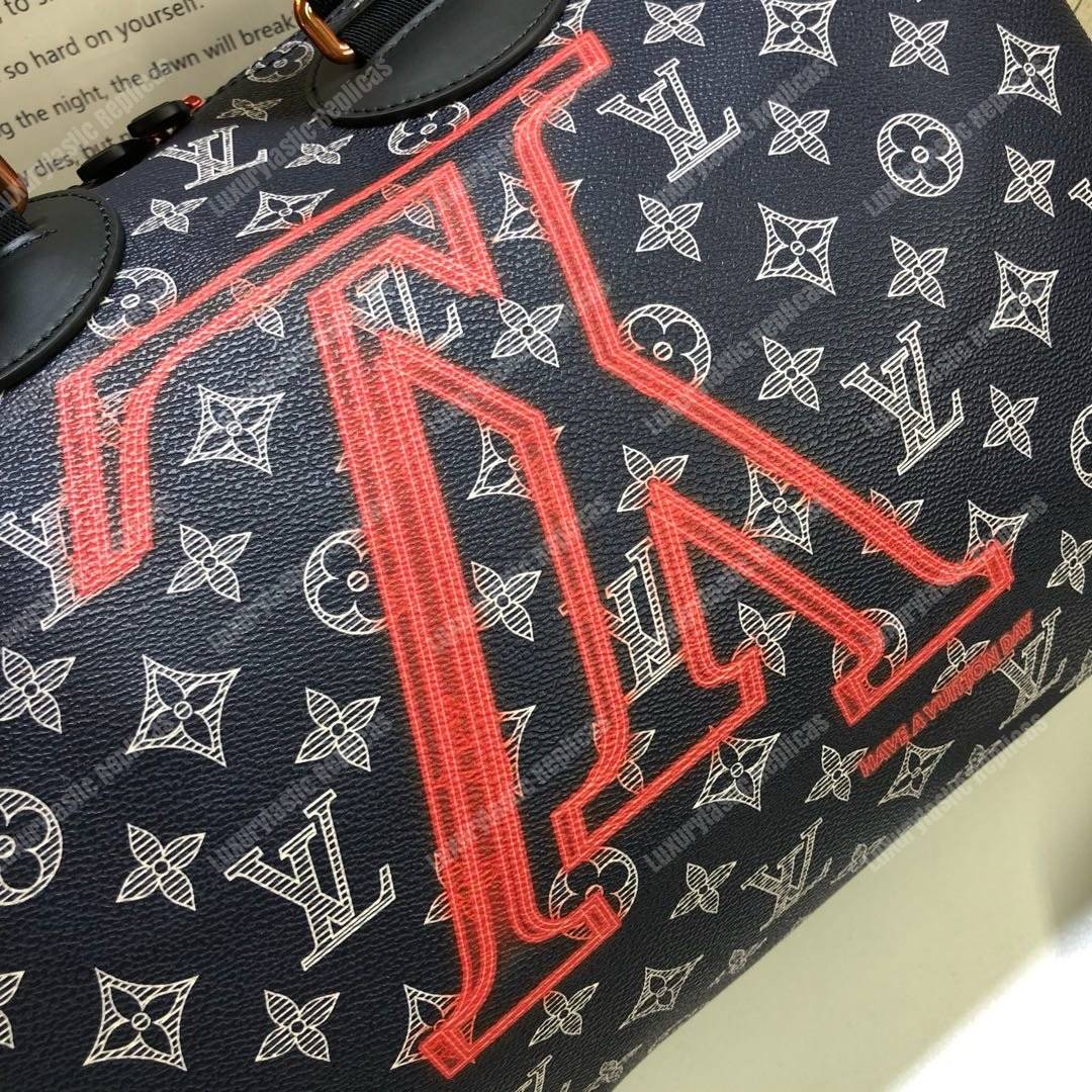 LV Speedy Bandouliere 40 Monogram Upside Down Canvas