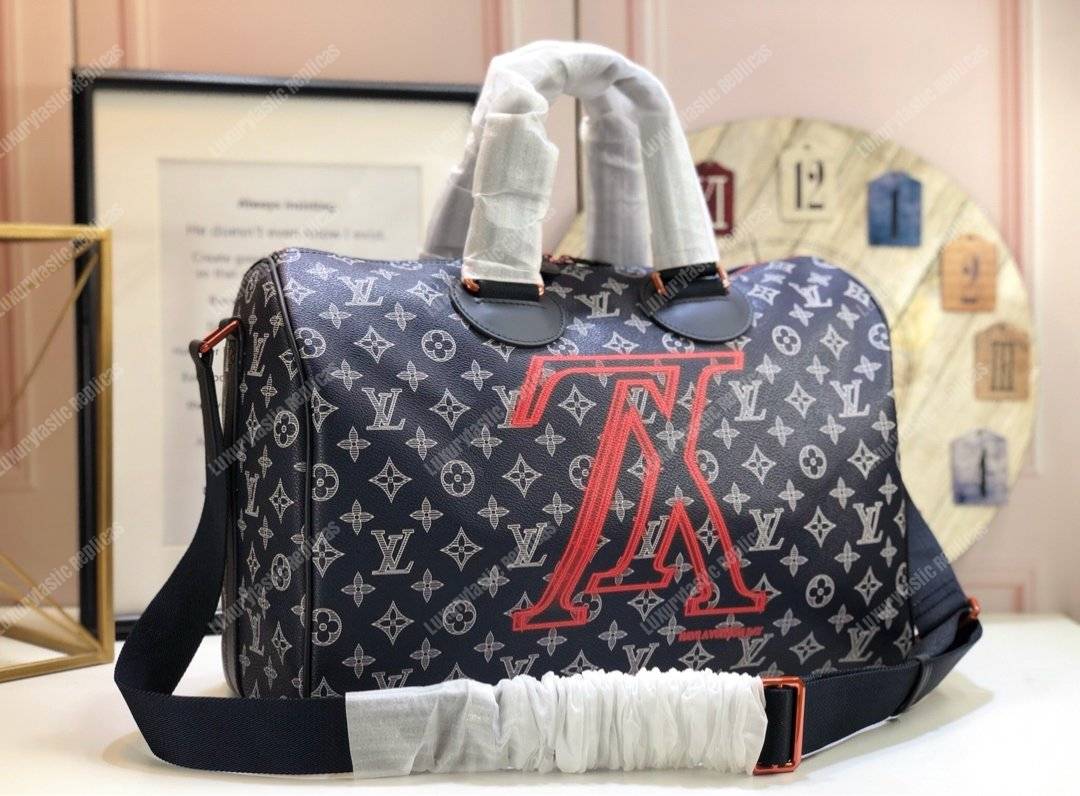 LV Speedy Bandouliere 40 Monogram Upside Down Canvas