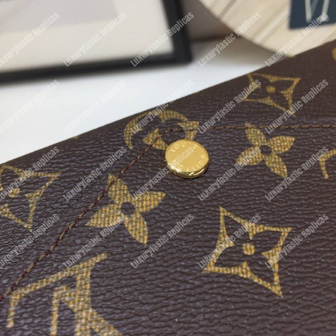 LV Jeanne Wallet Monogram Rose Ballerine Pink