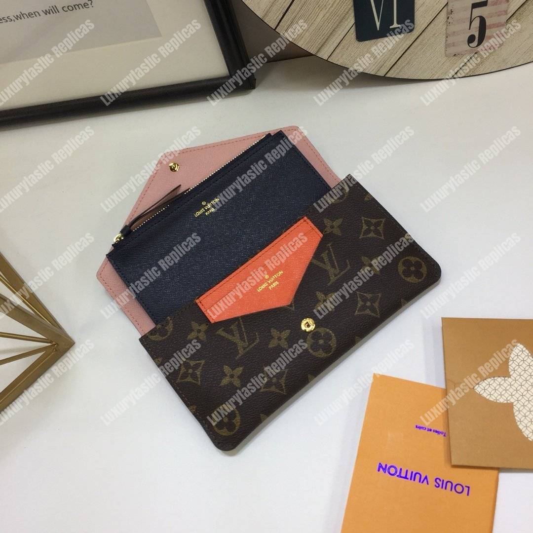 LV Jeanne Wallet Monogram Rose Ballerine Pink