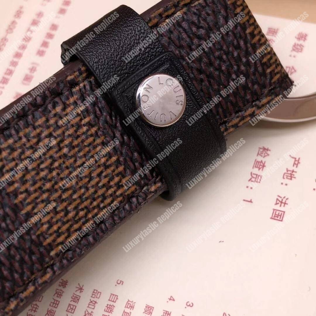 LV Dragonne Key Holder Initial Frames Damier Ebene