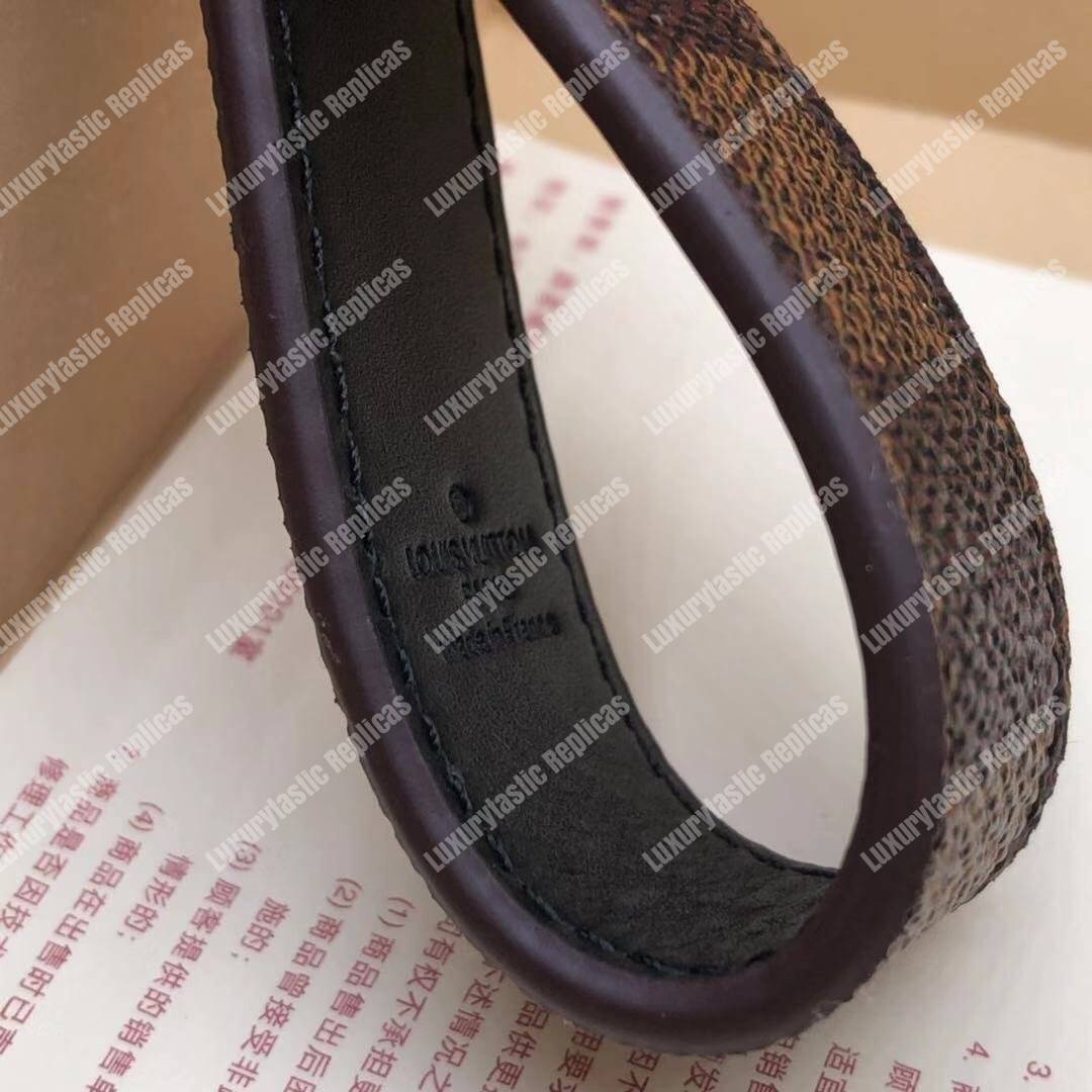 LV Dragonne Key Holder Initial Frames Damier Ebene