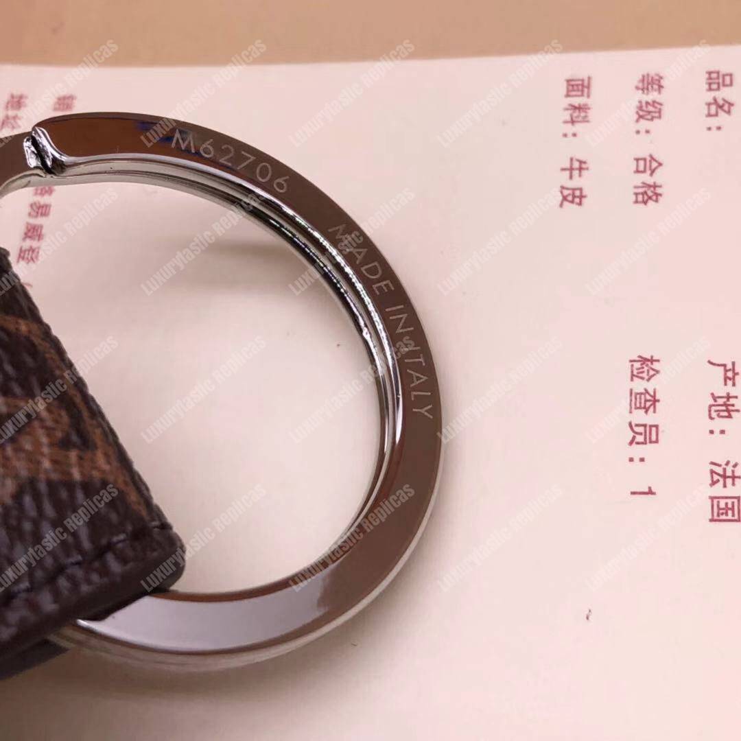 LV Dragonne Key Holder Initial Frames Monogram Canvas