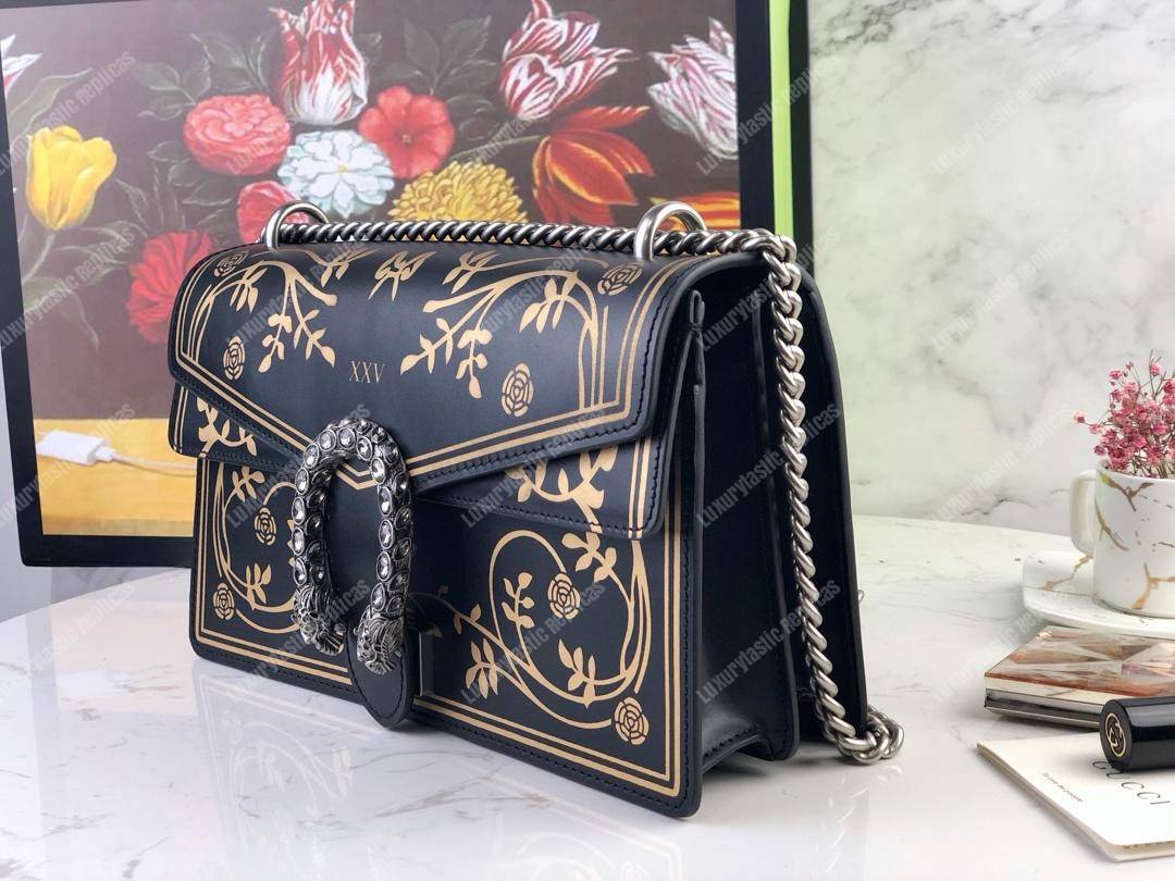 G*u*i gardens medium dionysus shoulder bag black