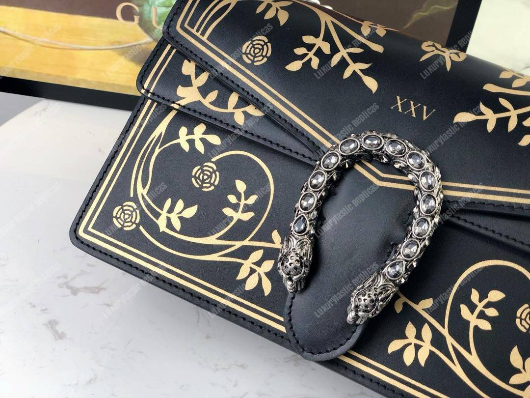 G*u*i gardens medium dionysus shoulder bag black