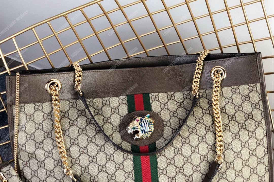 G*u*i exclusive rajah gg tote gg sup*e beige black