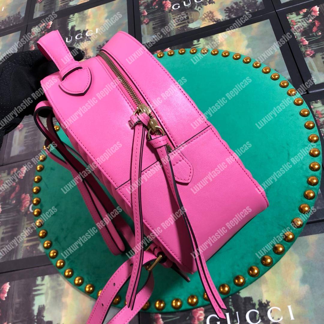 G*u*i gg marmont quilted leather backpack magenta