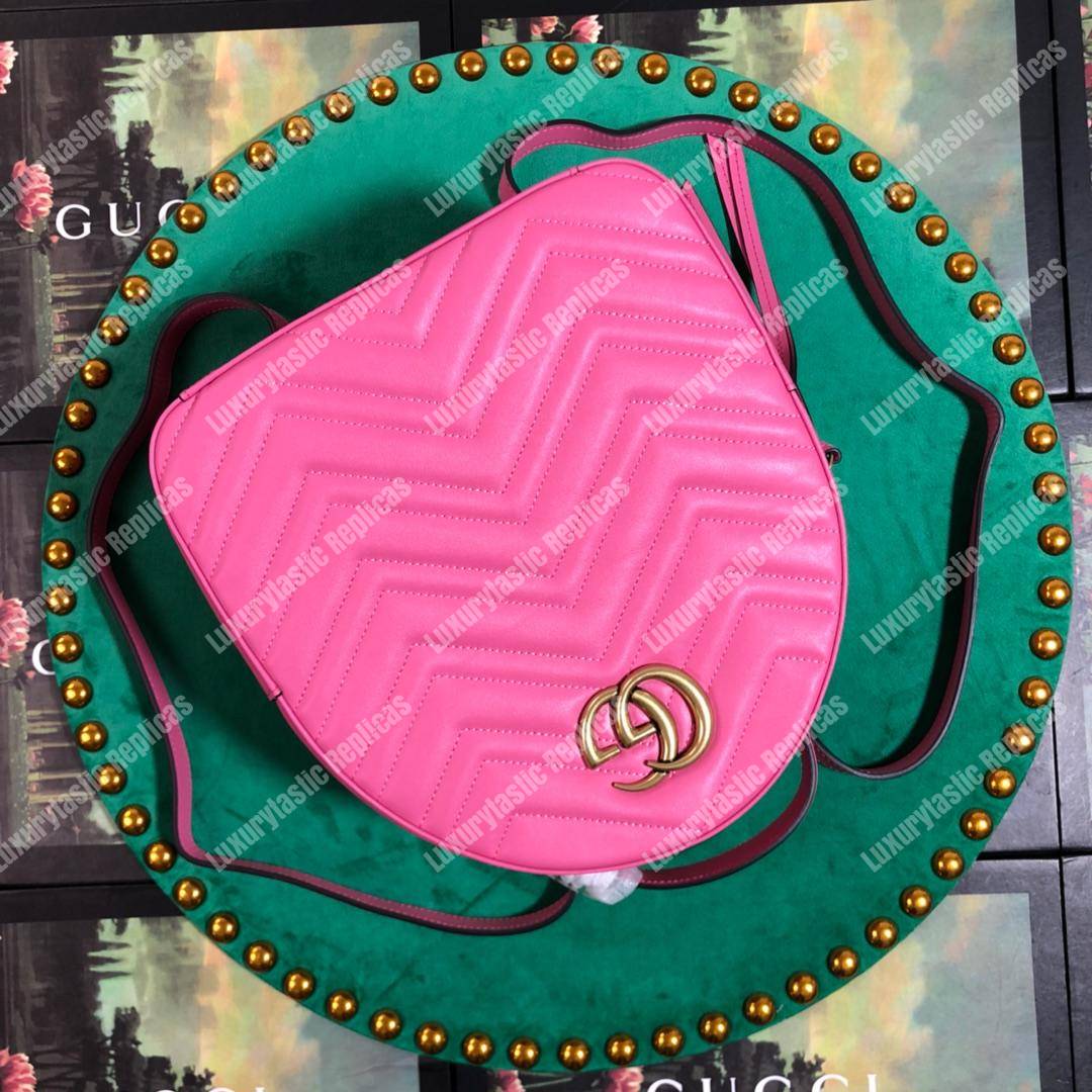 G*u*i gg marmont quilted leather backpack magenta