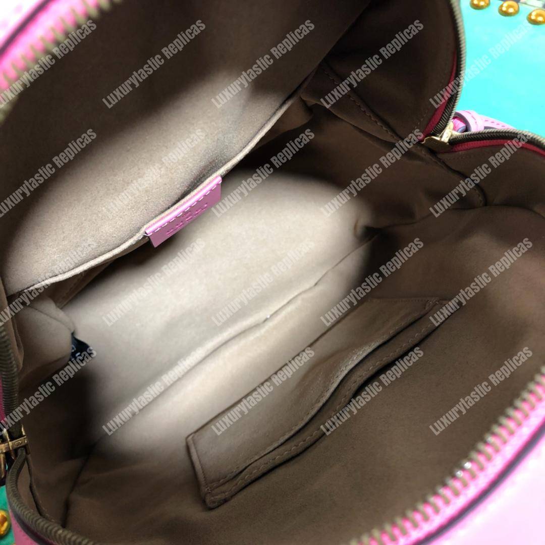 G*u*i gg marmont quilted leather backpack magenta