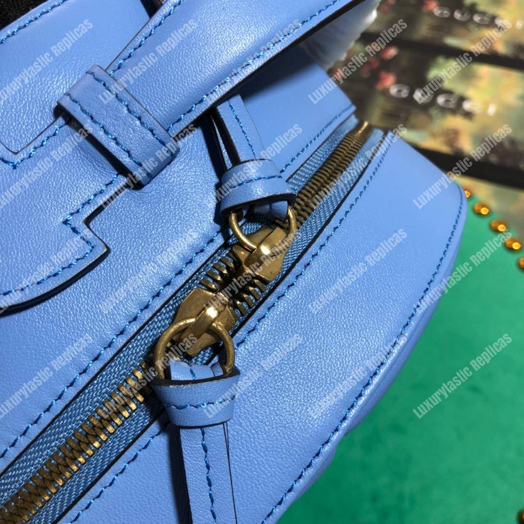G*u*i gg marmont quilted leather backpack blue