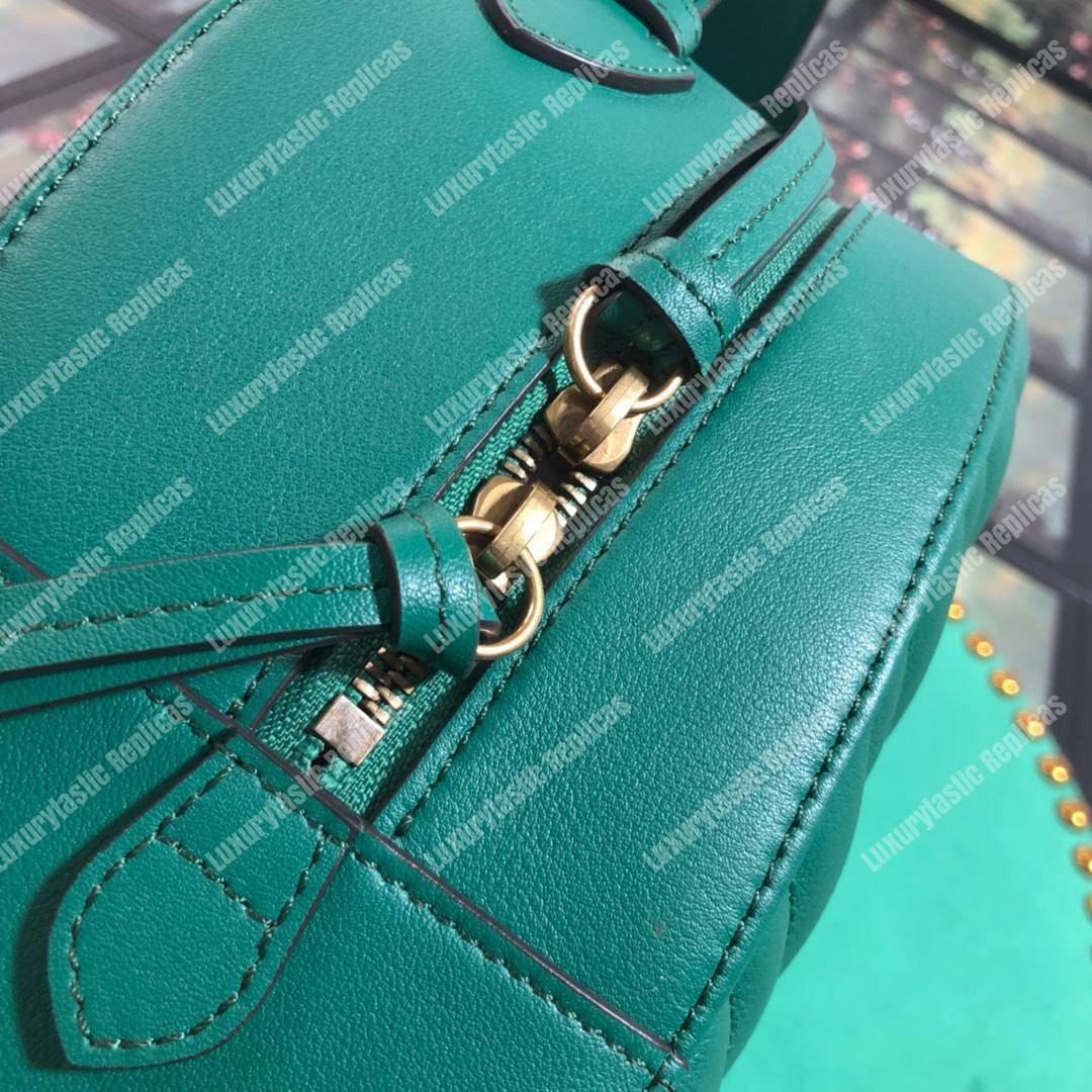 G*u*i gg marmont quilted leather backpack green