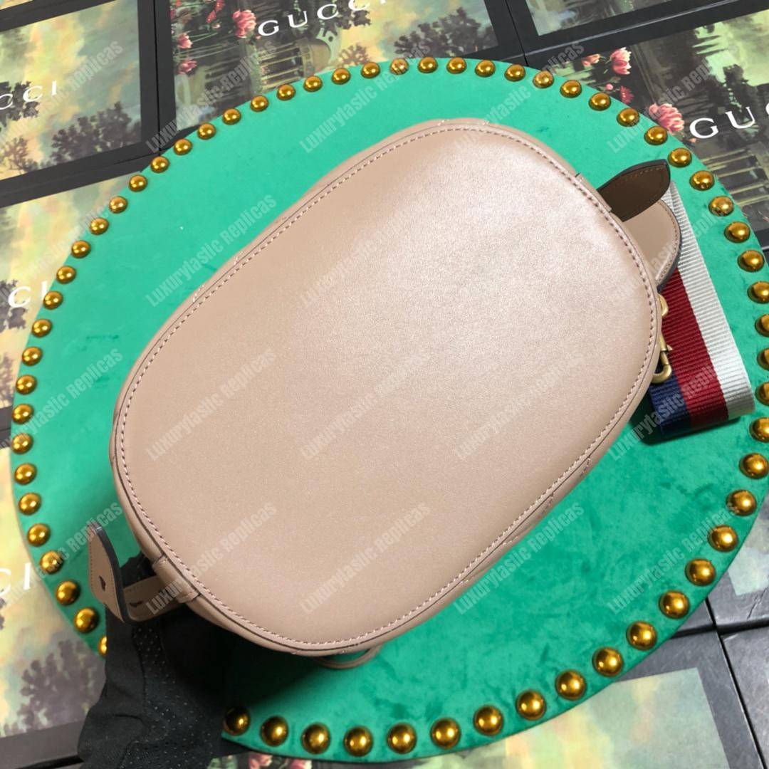 G*u*i gg marmont chevron leather bucket bag dusty pink