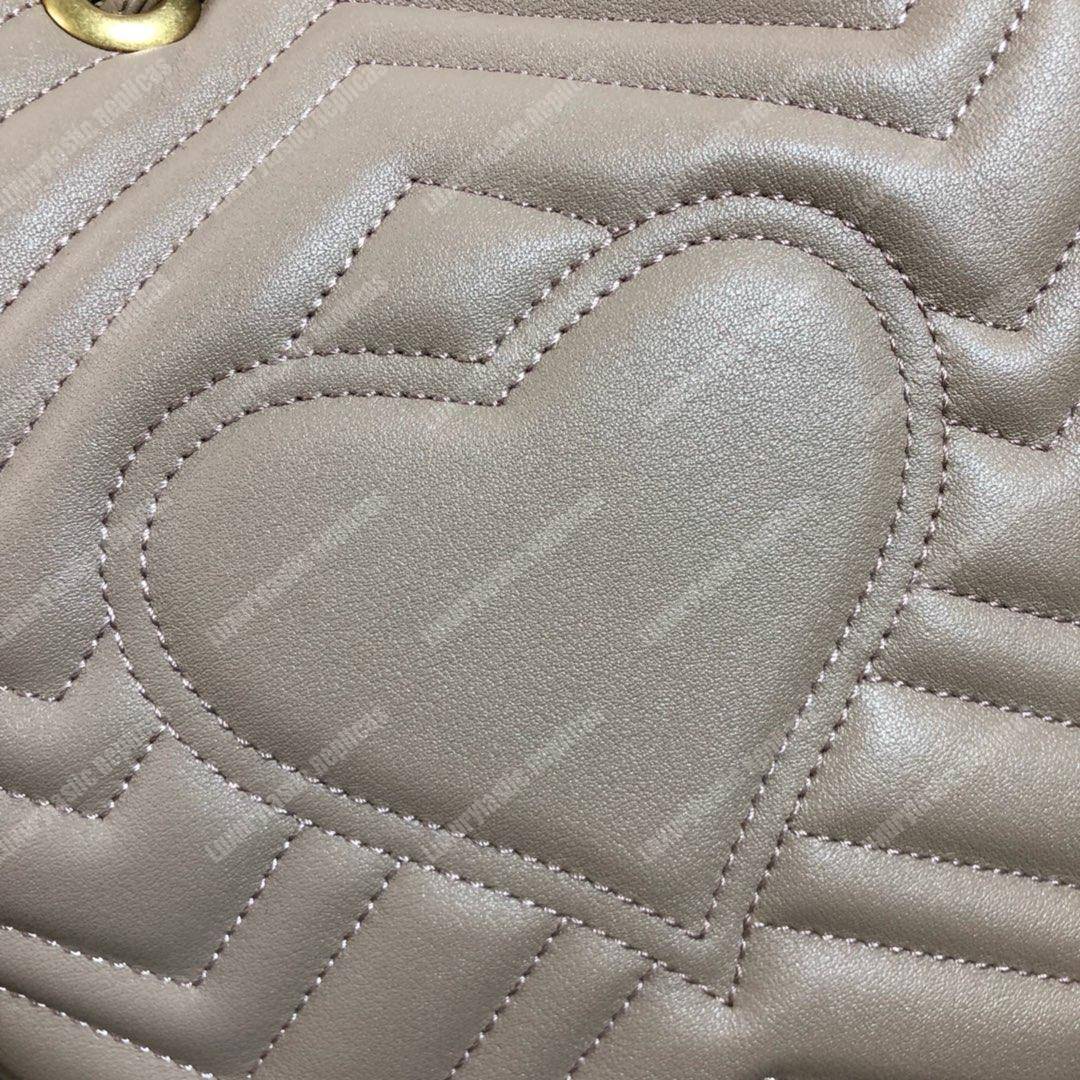 G*u*i gg marmont chevron leather bucket bag dusty pink