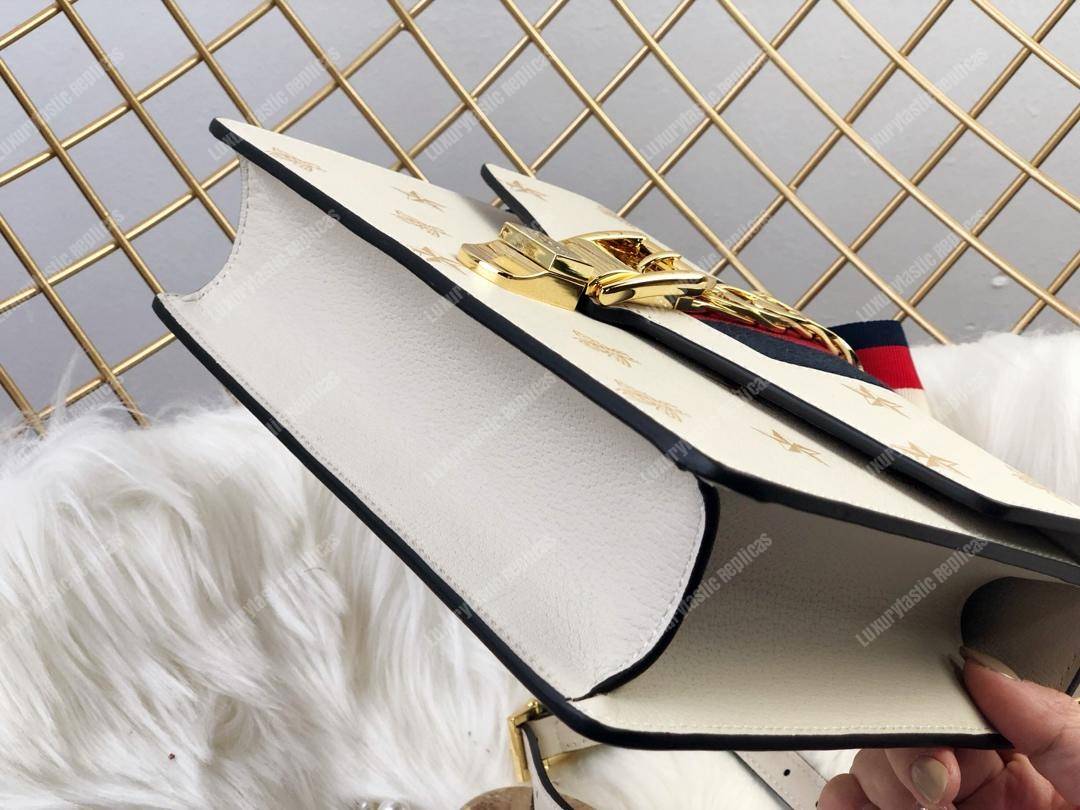 G*u*i sylvie bee star small shoulder bag white