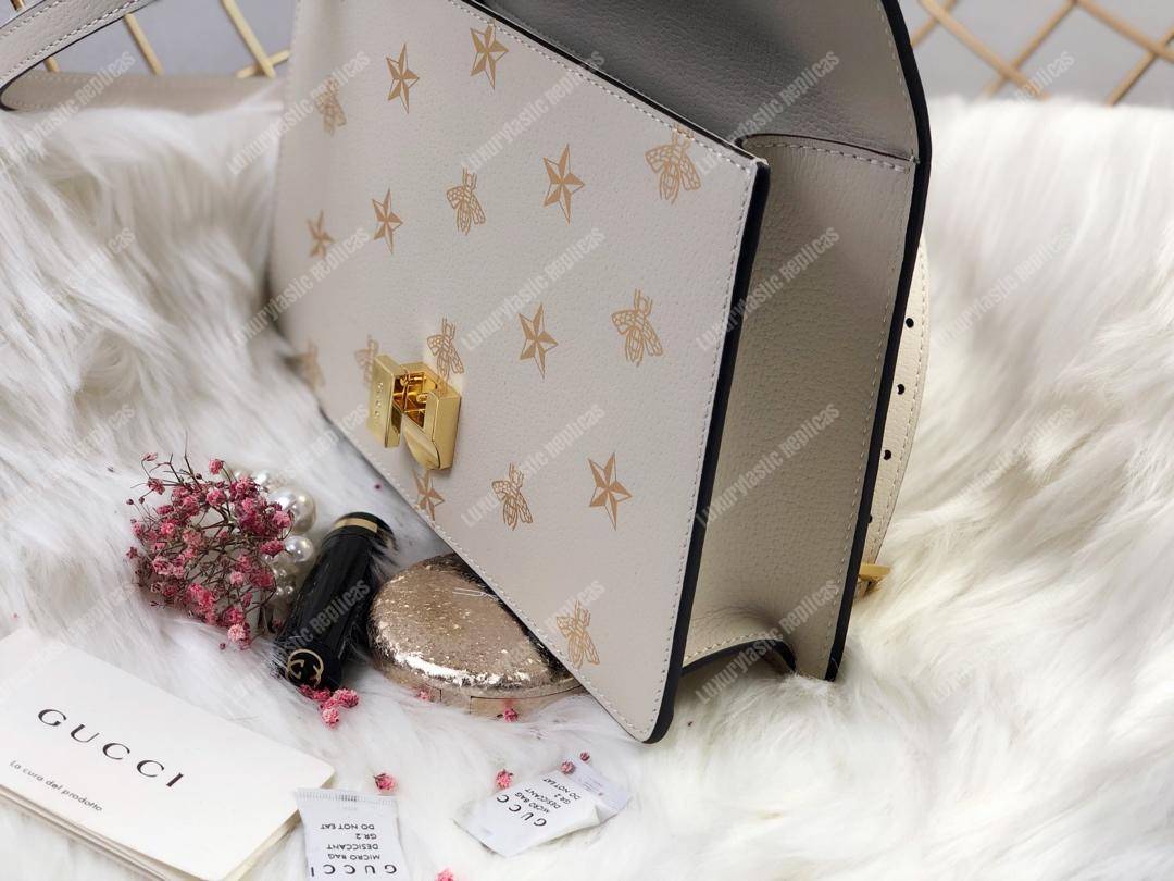 G*u*i sylvie bee star small shoulder bag white