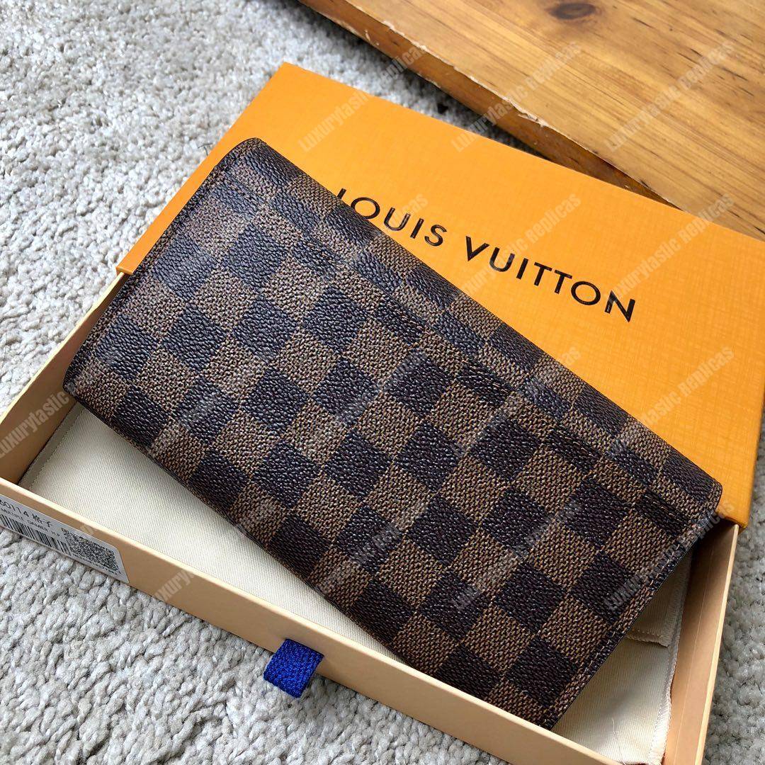 LV Sarah Wallet Damier Ebene Rose Ballerine
