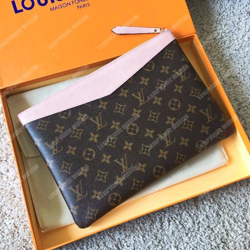 LV Daily Pouch Monogram Rose Poudre