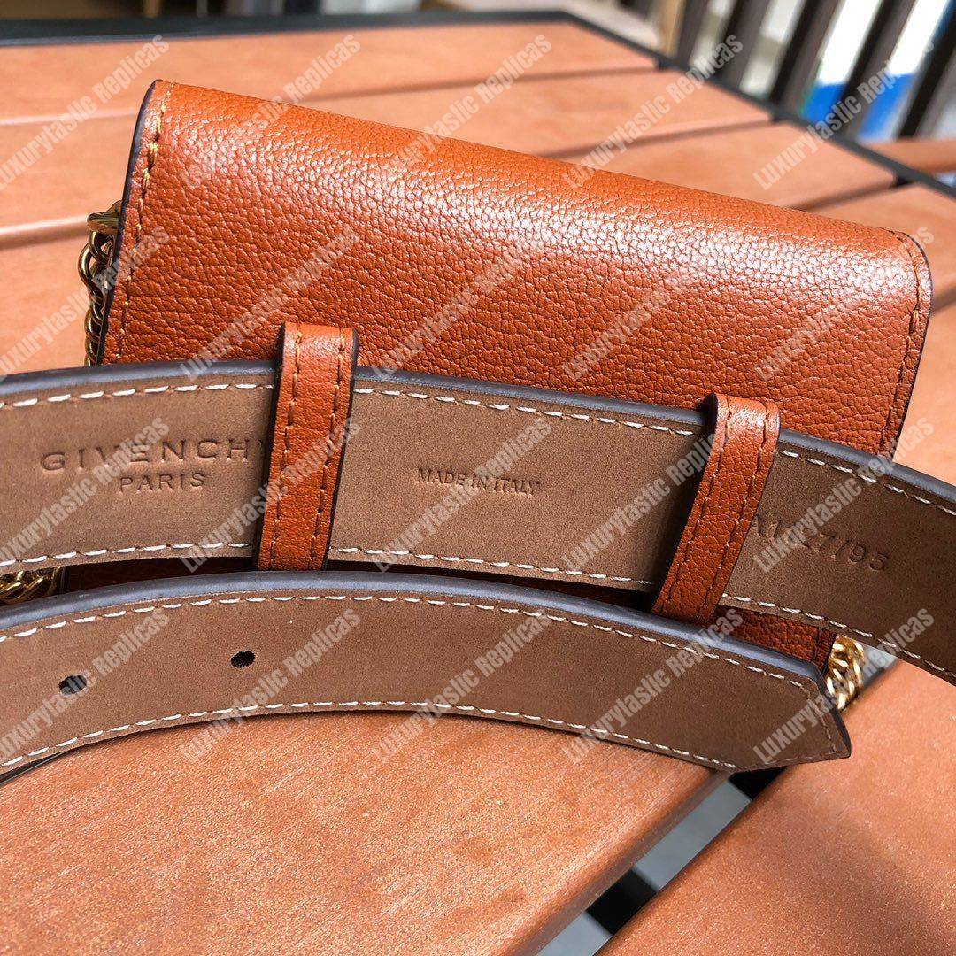 Givenchy GV3 Nano Leather Belt Bag Cognac