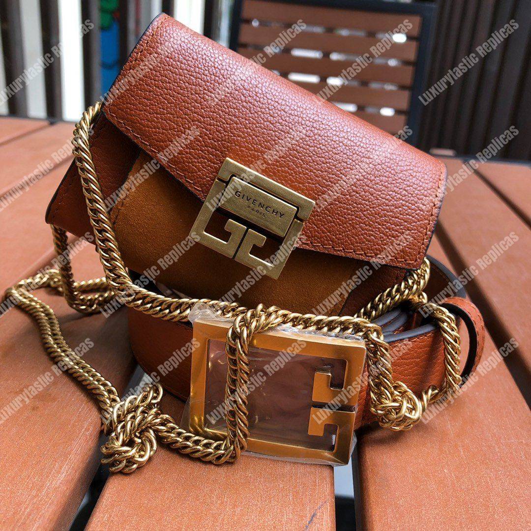 Givenchy GV3 Nano Leather Belt Bag Cognac