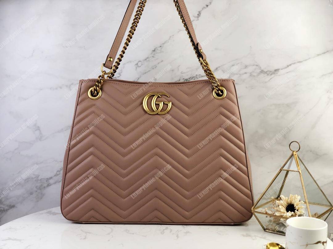 G*u*i gg marmont matelassé shoulder bag dusty pink