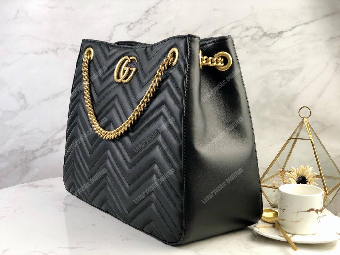 G*u*i gg marmont matelassé shoulder bag black