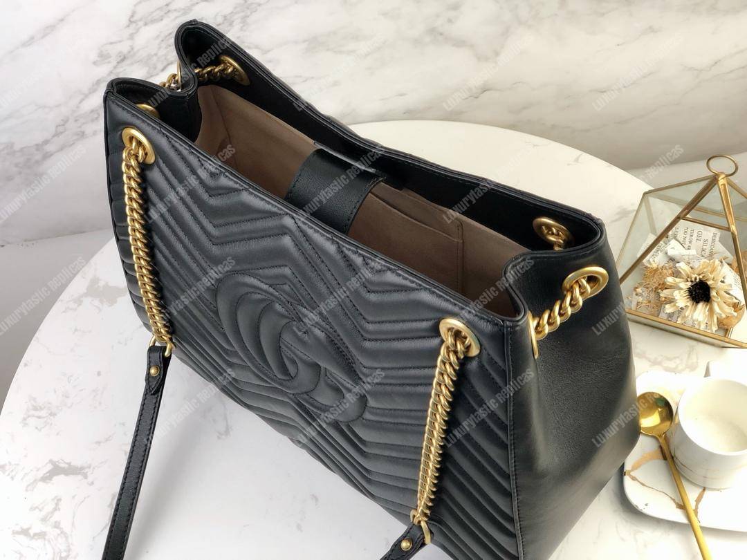 G*u*i gg marmont matelassé shoulder bag black