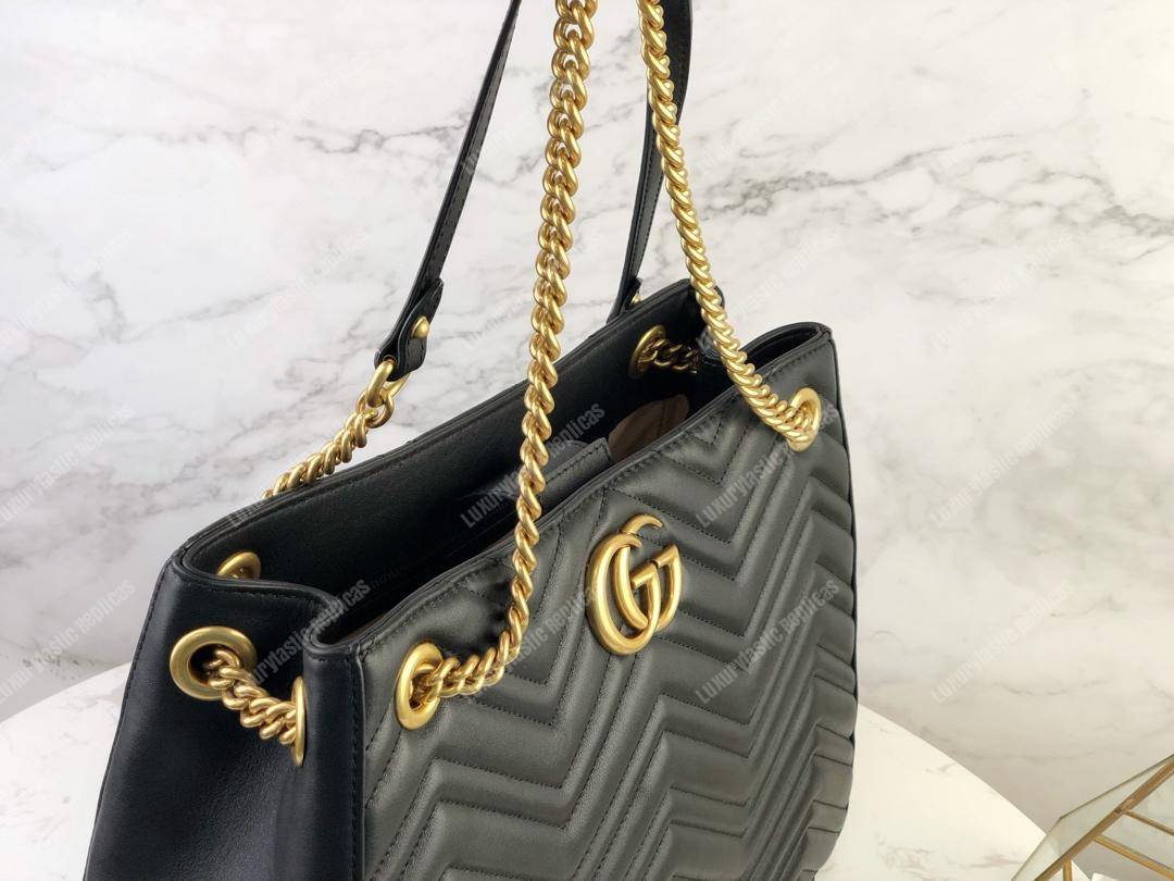 G*u*i gg marmont matelassé shoulder bag black