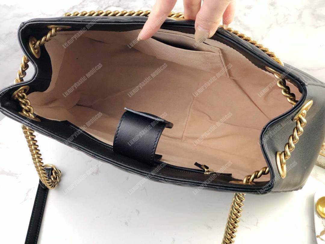 G*u*i gg marmont matelassé shoulder bag black