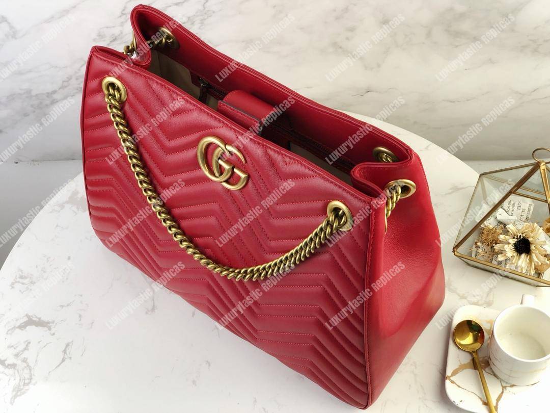 G*u*i gg marmont matelassé shoulder bag red