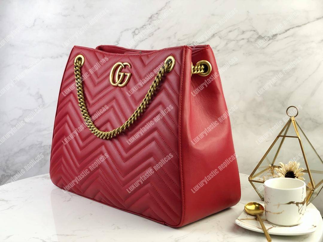 G*u*i gg marmont matelassé shoulder bag red