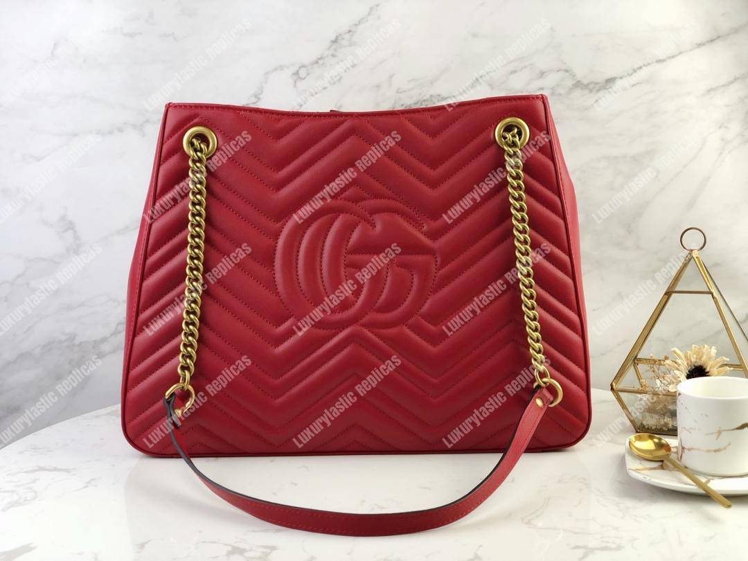 G*u*i gg marmont matelassé shoulder bag red
