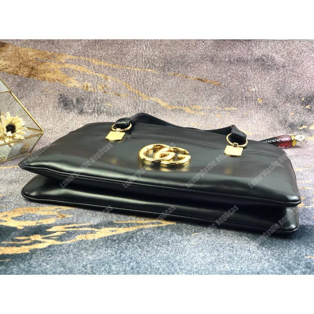 G*u*i arli large top handle bag black