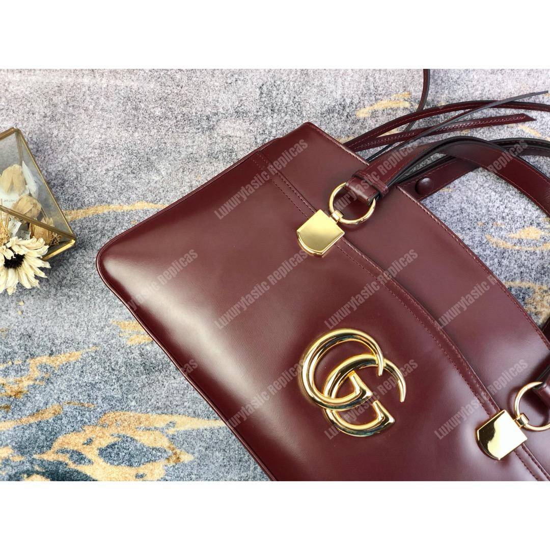 G*u*i arli large top handle bag burgundy