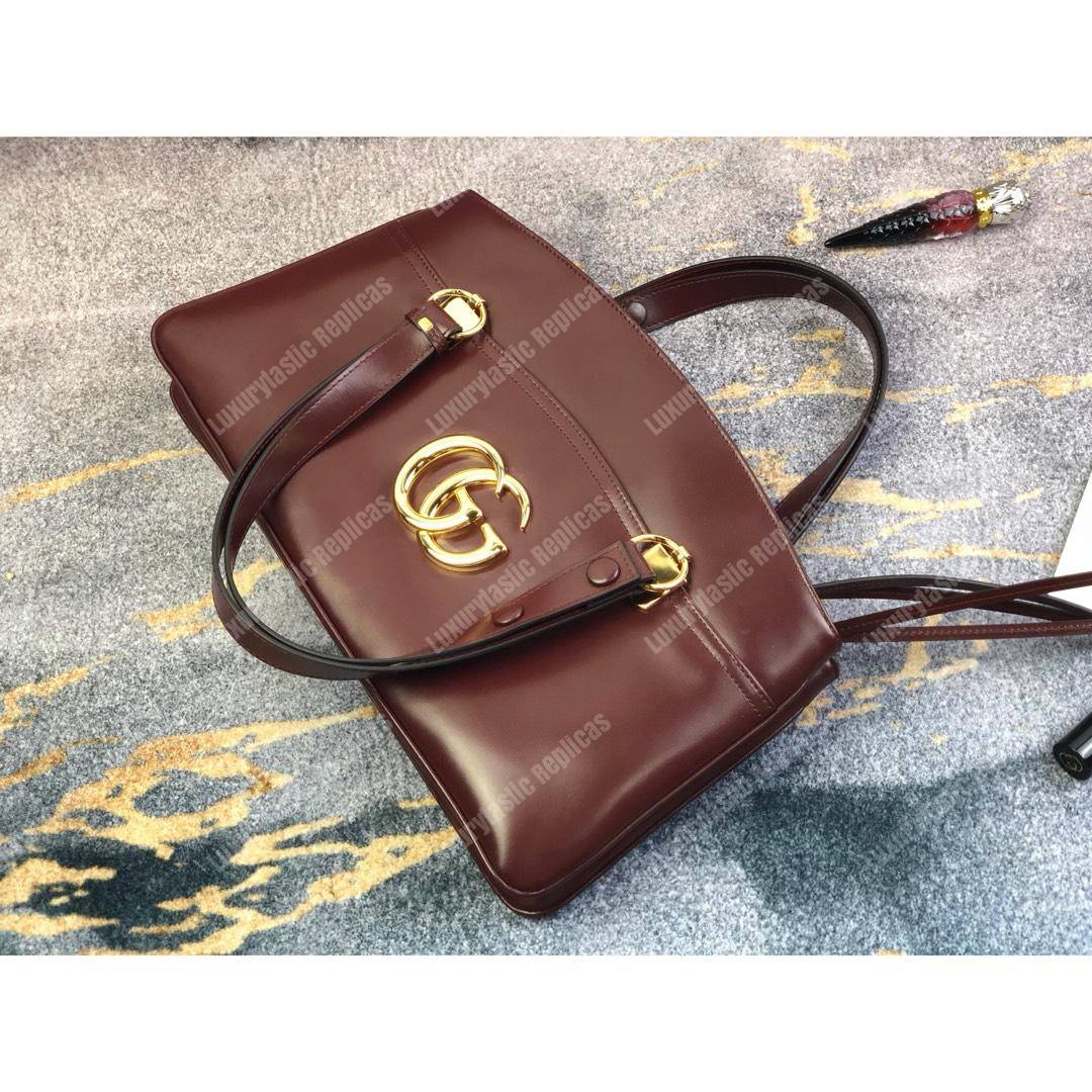 G*u*i arli large top handle bag burgundy