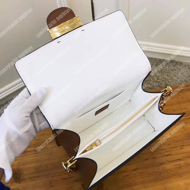 LV Dauphine MM Taurillon Leather Blackberry/Snow