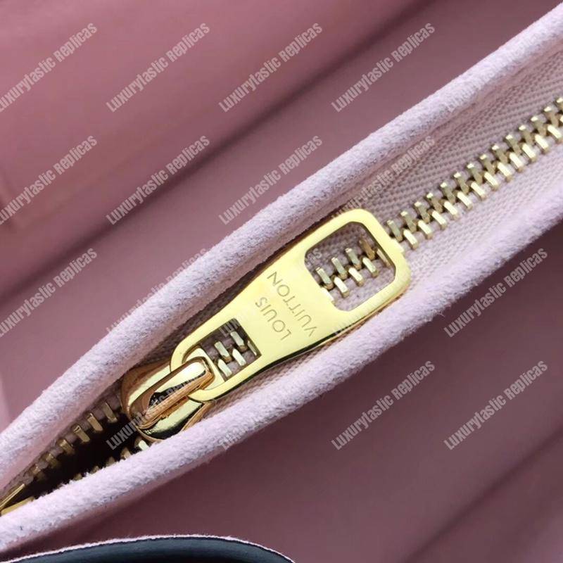 LV Dauphine MM Taurillon Leather Bruni/Strawberry Milk