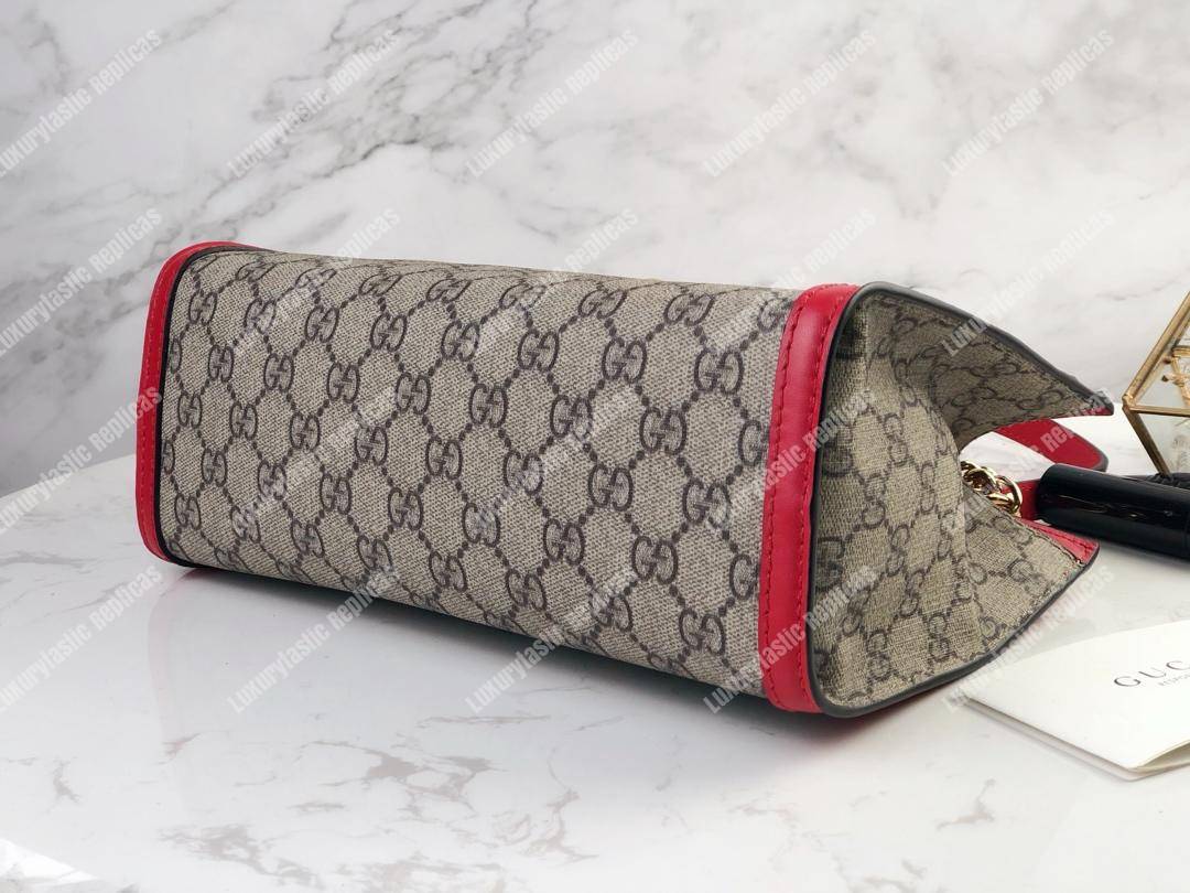 G*u*i padlock small shoulder bag red