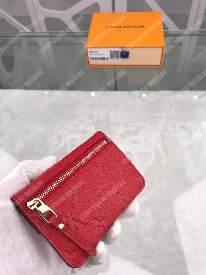 LV Key Pouch Monogram Empreinte Cerise