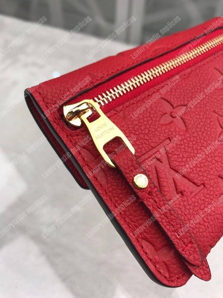 LV Key Pouch Monogram Empreinte Cerise