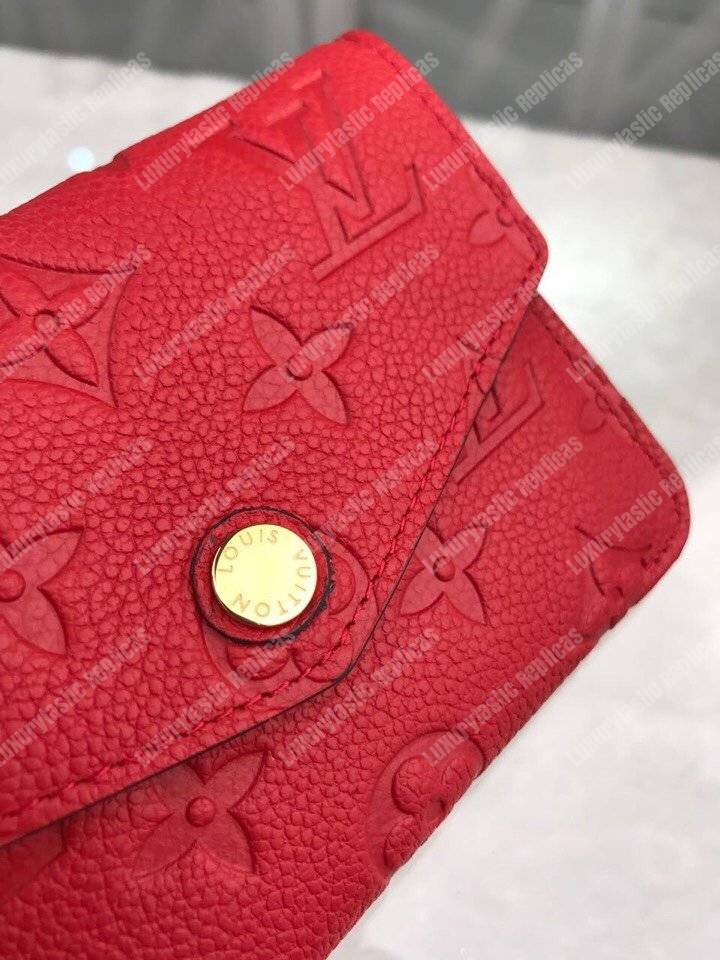 LV Key Pouch Monogram Empreinte Cerise