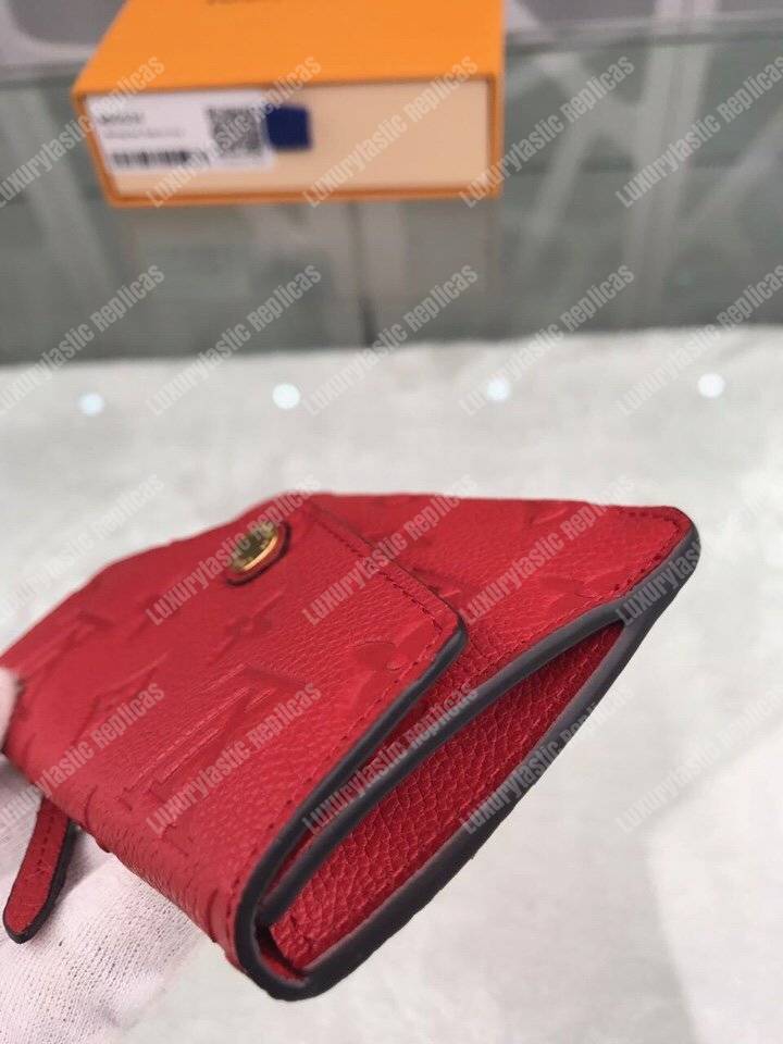LV Key Pouch Monogram Empreinte Cerise