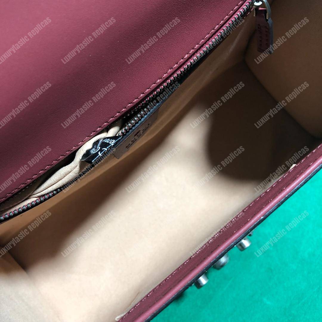 G*u*i padlock medium gg sup*e shoulder bag red blooms