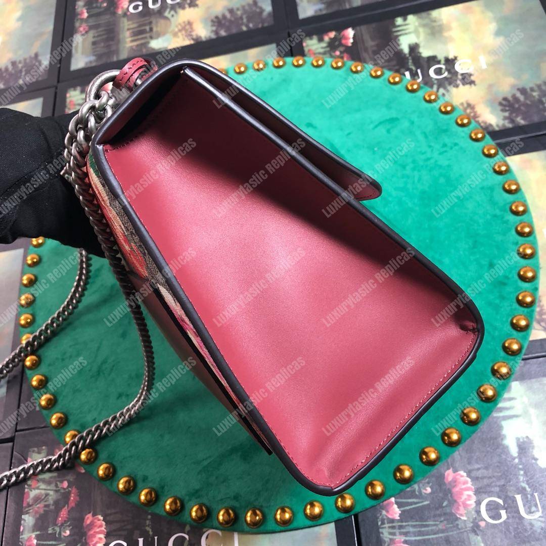 G*u*i padlock medium gg sup*e shoulder bag red blooms