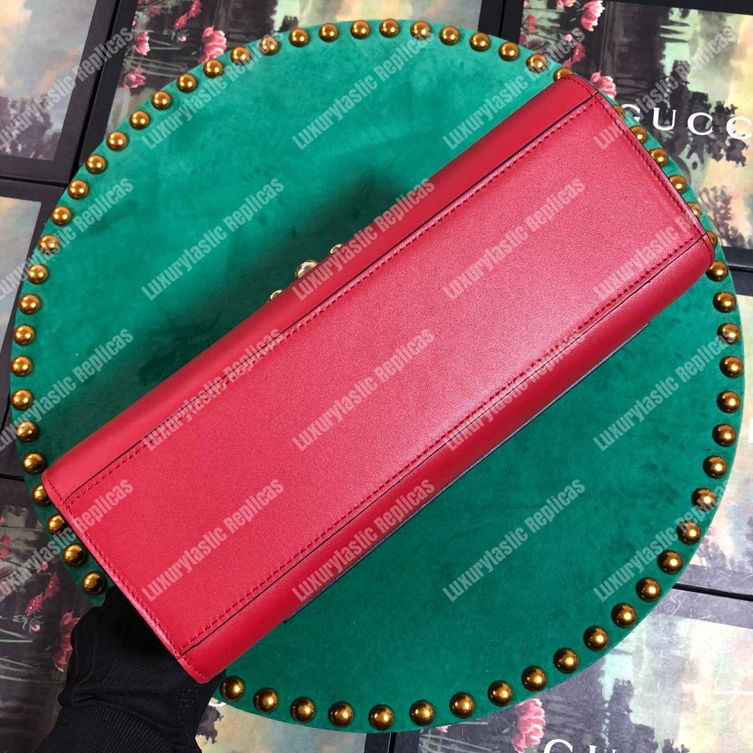 G*u*i padlock leather shoulder bag red