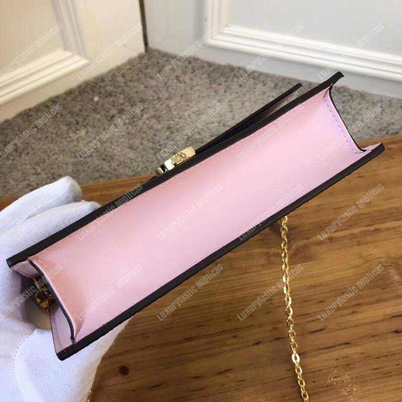 LV Flore Chain Wallet Monogram Rose Ballerine
