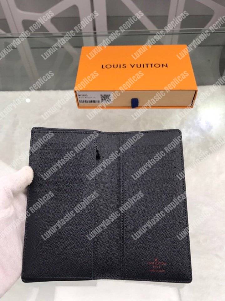 LV Brazza Wallet Monogram Upside Down Canvas Infrarouge Initials