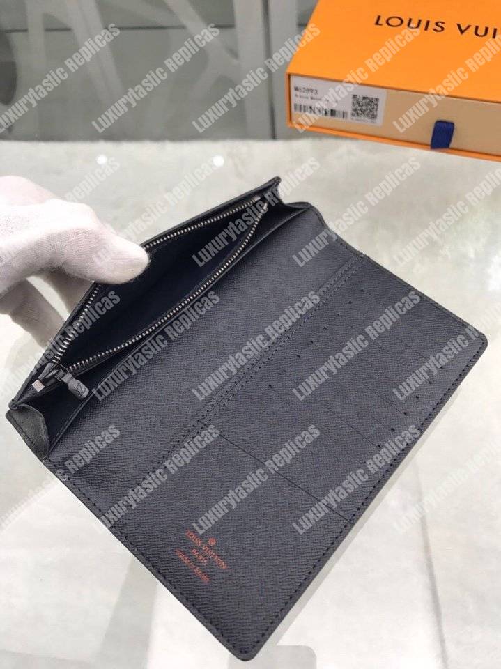 LV Brazza Wallet Monogram Upside Down Canvas Infrarouge Initials