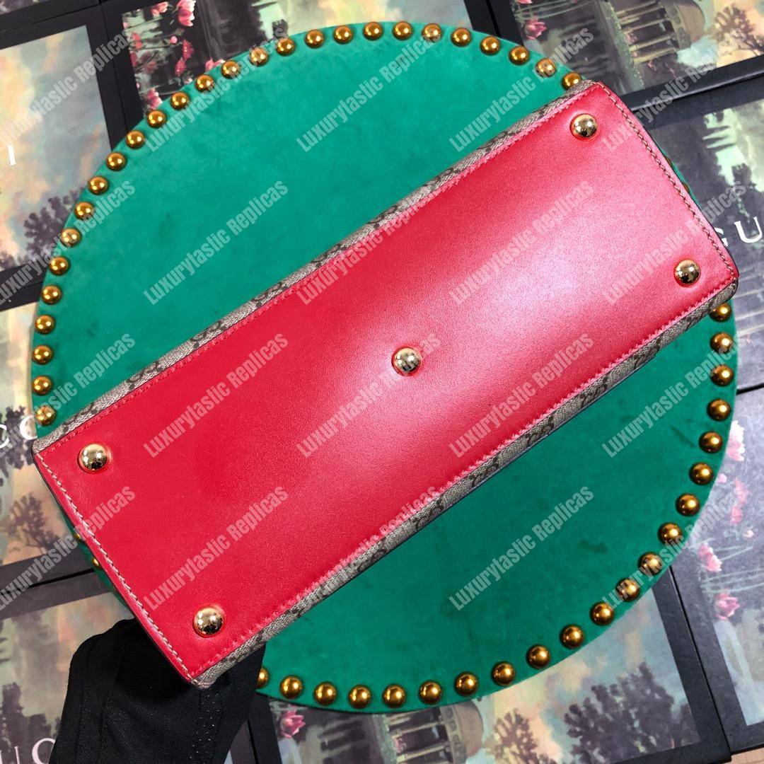 G*u*i padlock small gg top handle bag red/pink