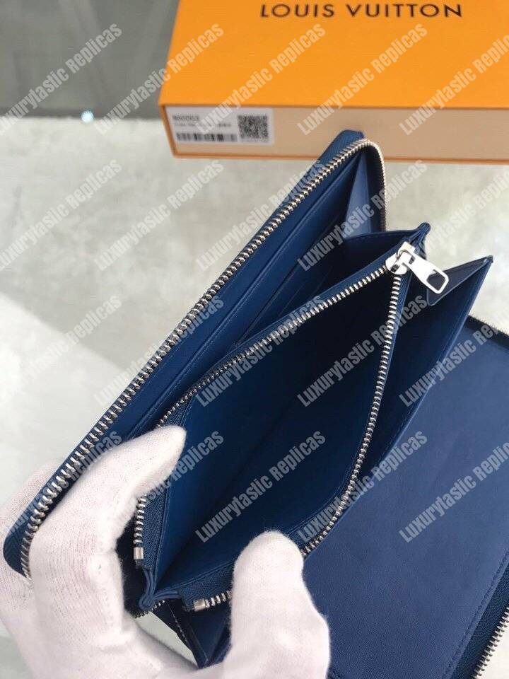 LV Zippy Organizer Damier Infini Leather Bleu Marine